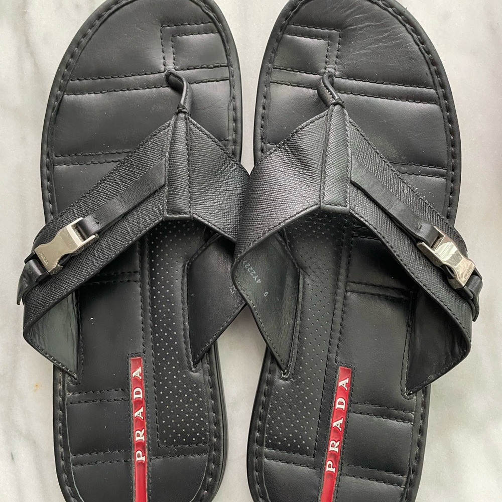 Prada Leather Sandals - Men’s Size 11 - Picture 4 of 8